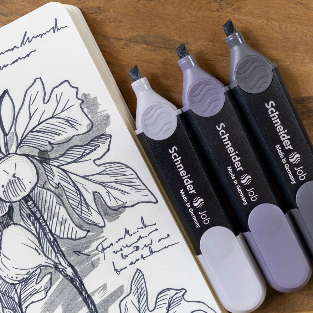 Job Pastel Highlighters (Gray Edition), Wallet 6 pieces - Assorted