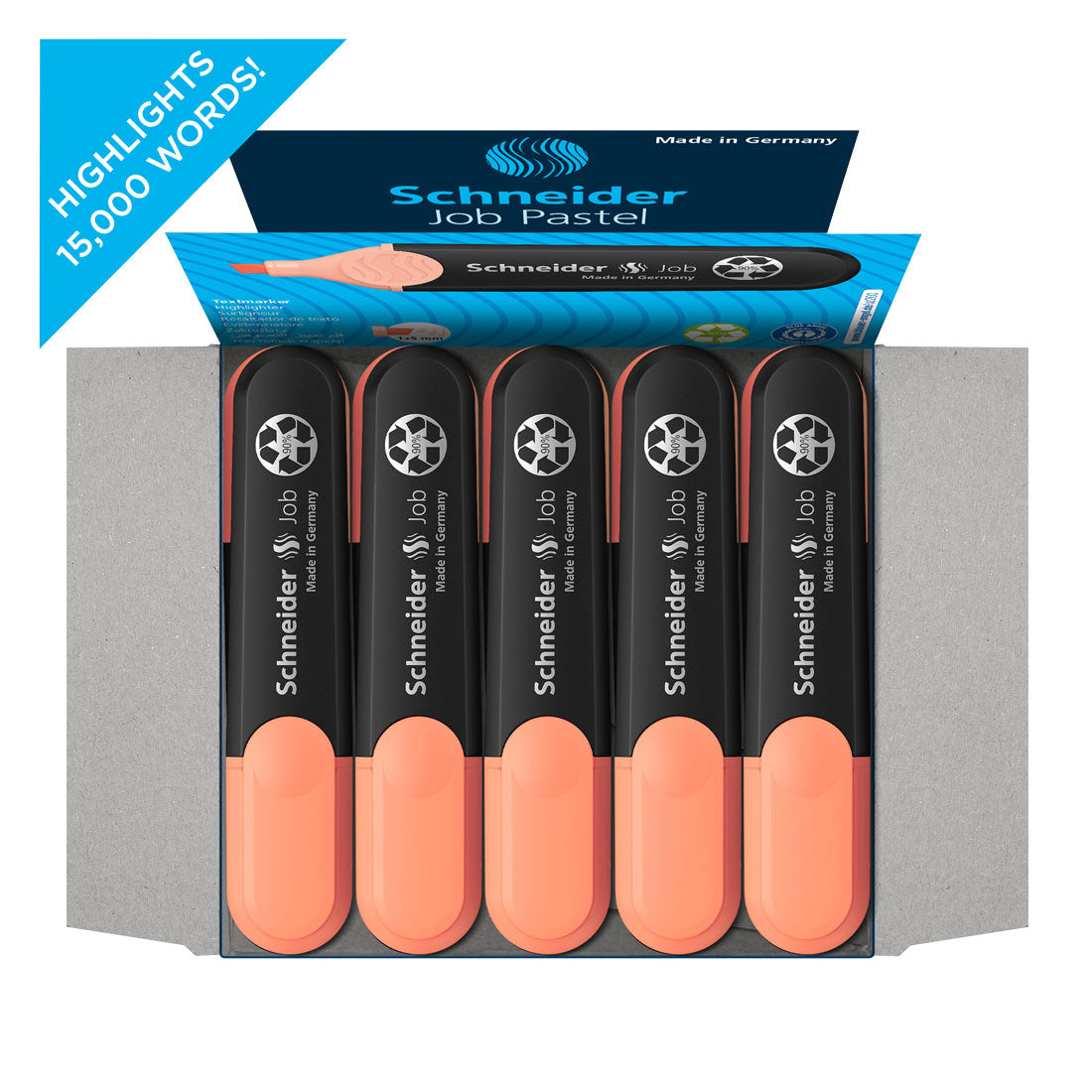 Job Pastel Highlighter, Box of 10un.#ink-color_hl-peach