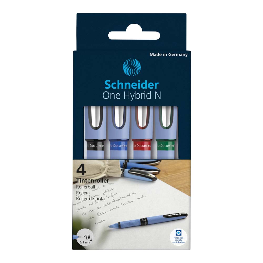 Schneider One Hybrid N Rollerball 0.5mm- 4x pack