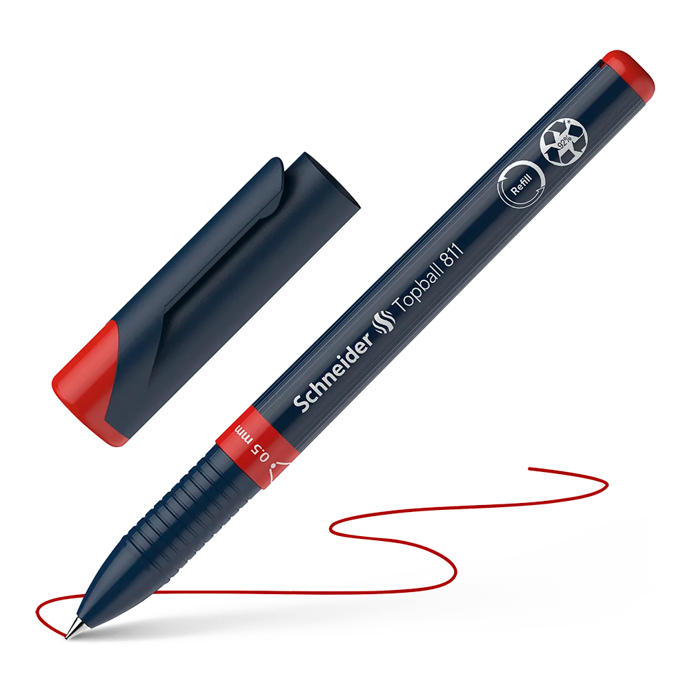 Topball 811 Rollerball 0.5mm, Box of 10#ink-color_red