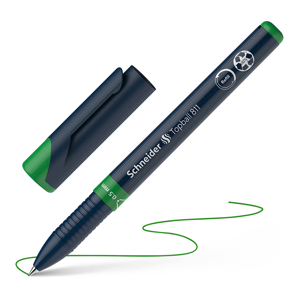 Topball 811 Rollerball 0.5mm, Box of 10#ink-color_green