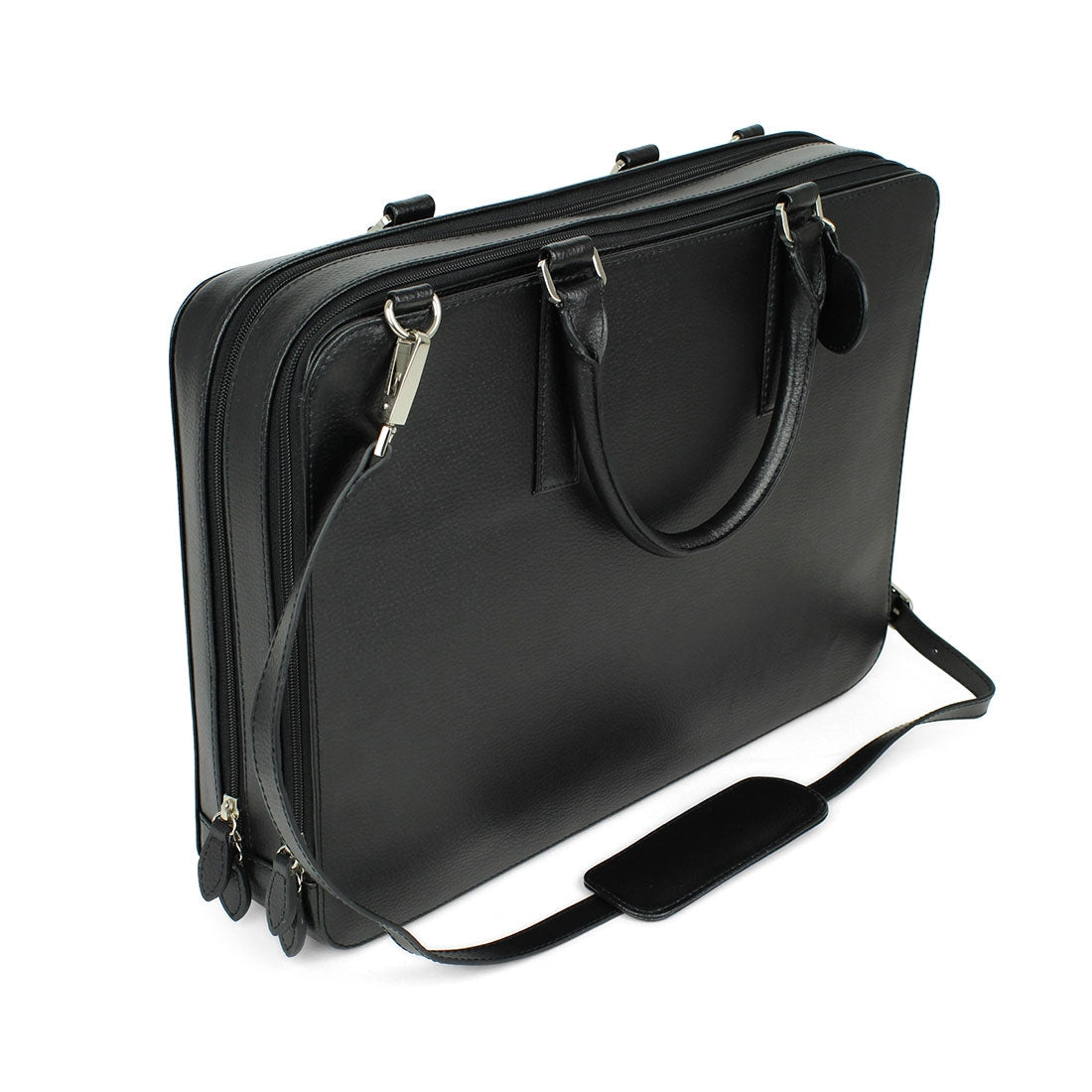 Deluxe Laptop Briefcase - Black#color_black