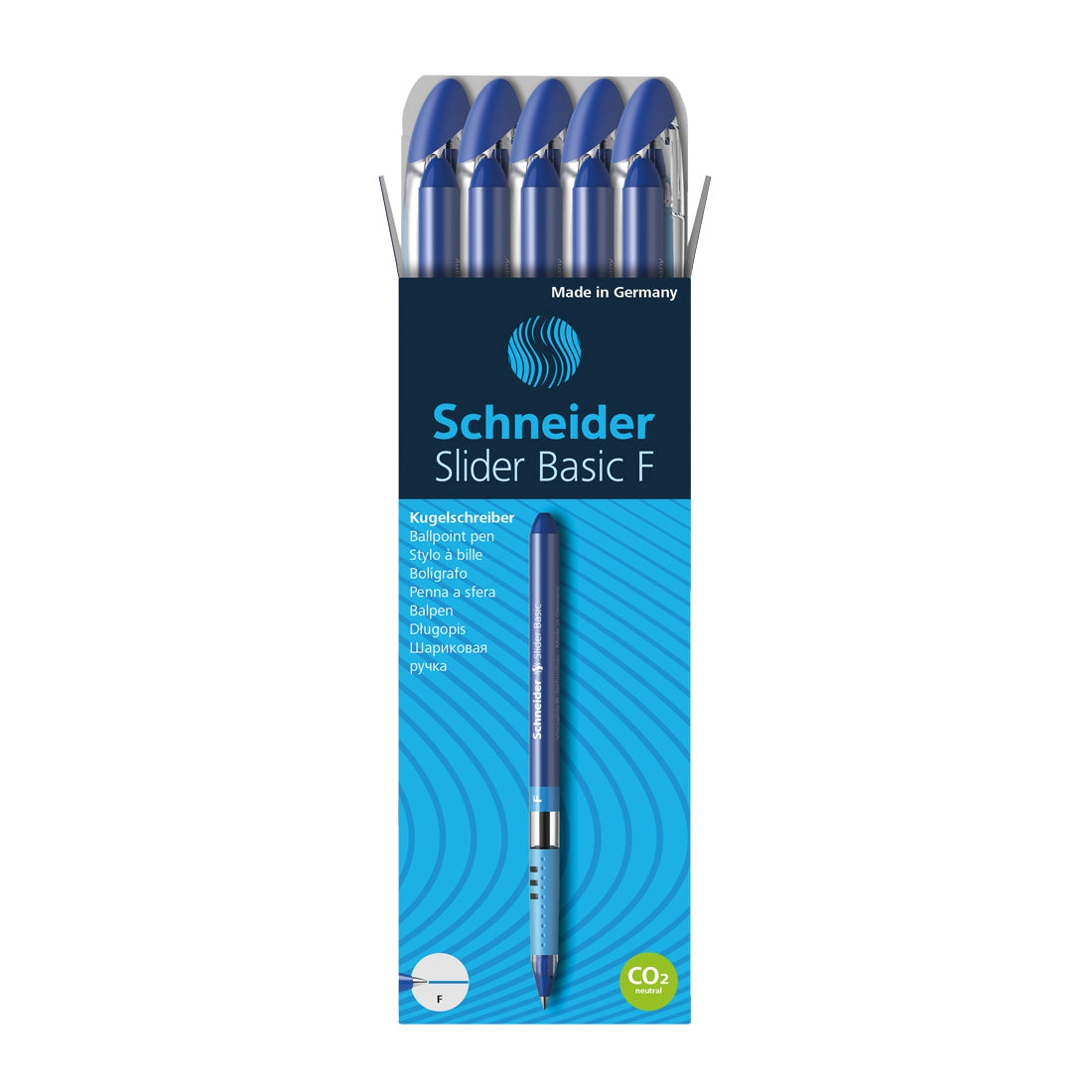 Slider BASIC Ballpoint Pens F, Box of 10#ink-color_blue