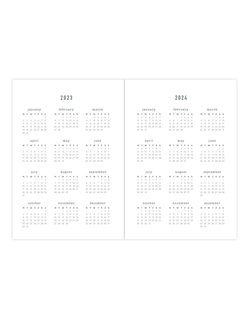 Conscious A6 Day to a Page Planner with Appointments 2023-2024 - Multilanguage - Clay - Letts of London#color_clay