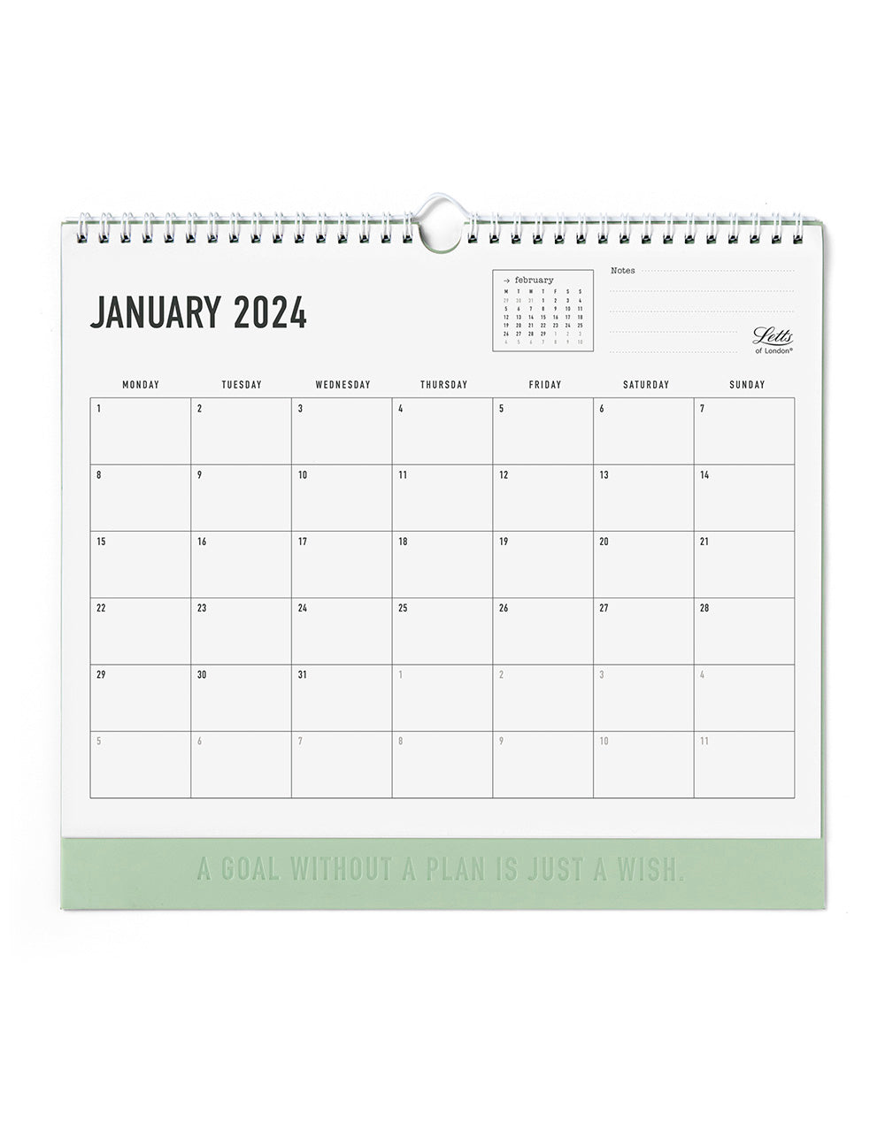 Conscious 2024 Wall Calendar Sage#color_consicous-sage