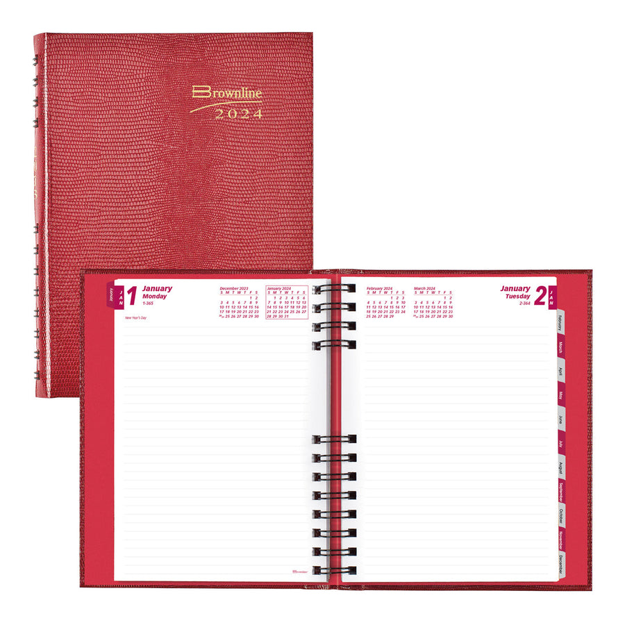 Daily Planner 2024, Black Brownline Brownline USA