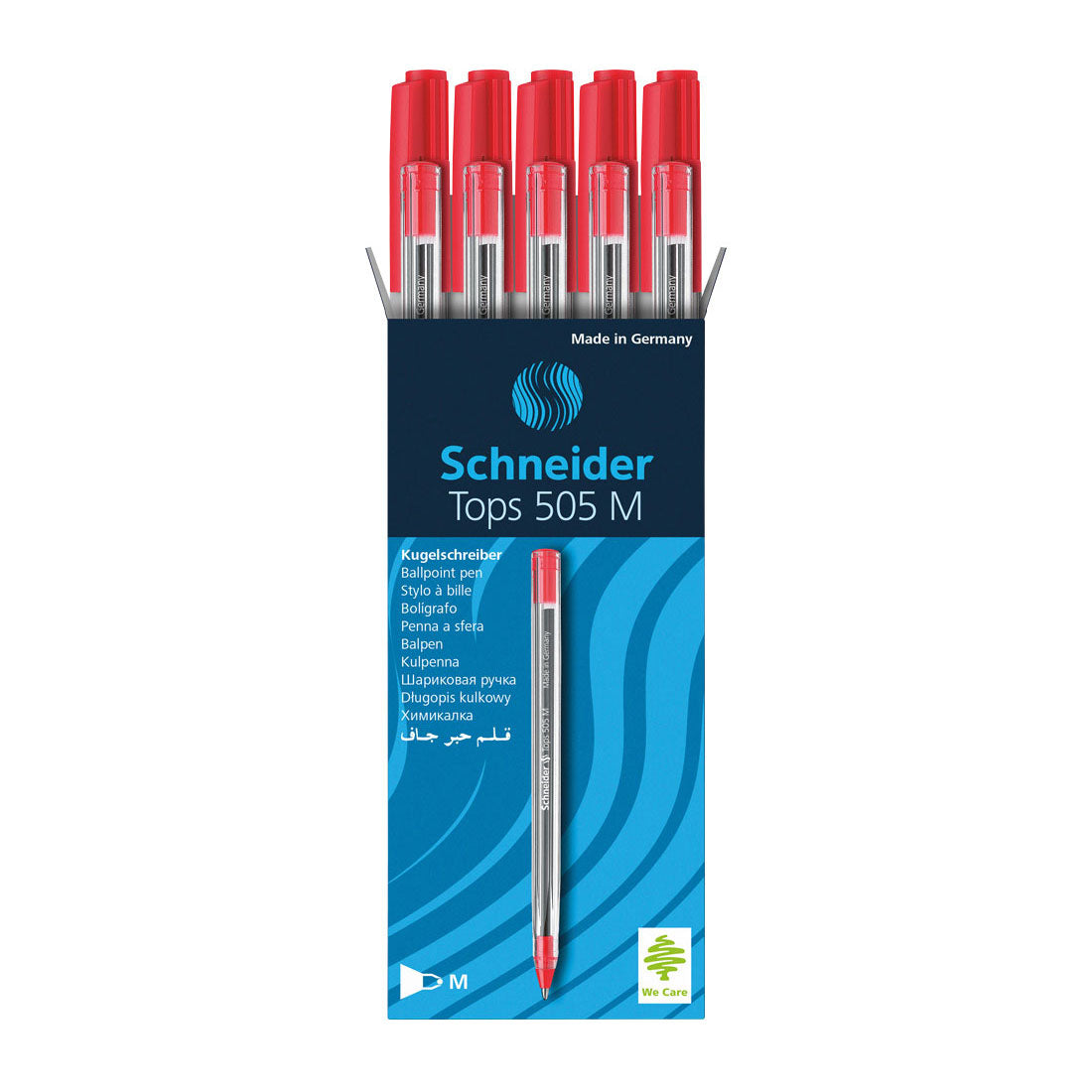 Tops 505 Ballpoint Pens M, Box of 10 units#ink-color_red